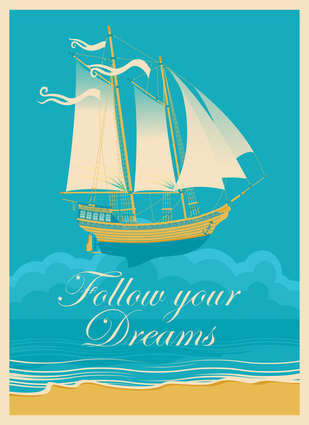 follow your dreams - Вектор,изображение