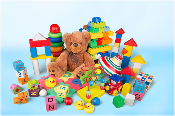 toys collection isolated - Foto, Imagem