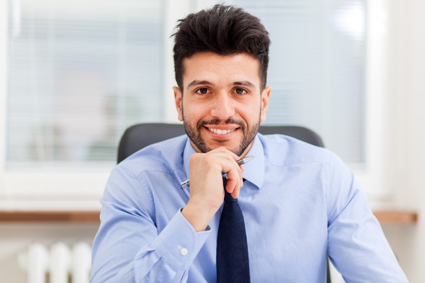 Smiling businessman in office  - Photo, Image