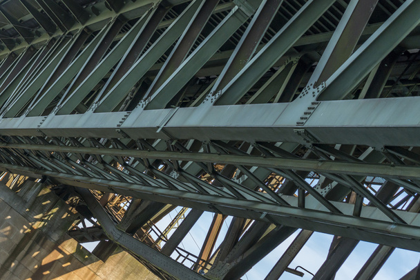Iron framework of an Railroad bridge  - 写真・画像