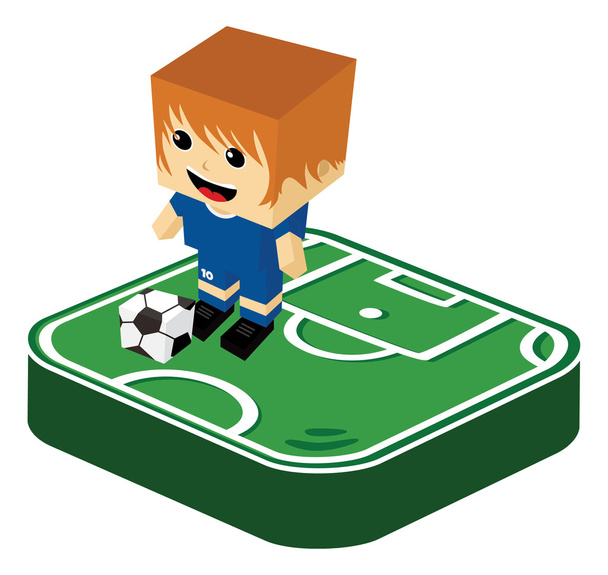 cartoon soccer player  - Wektor, obraz