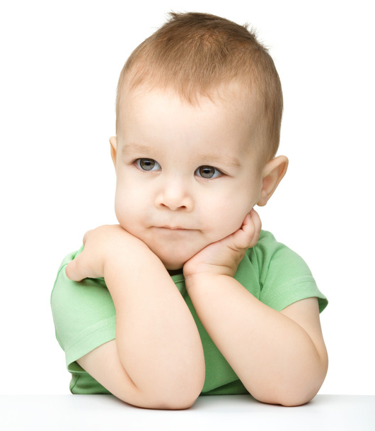 Portrait of a cute and pensive little boy - Fotografie, Obrázek