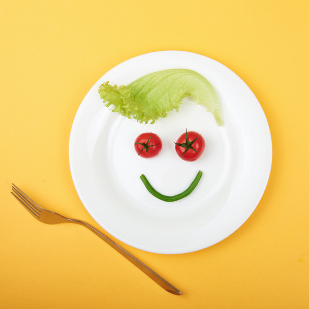 vegetarian food face - Foto, Imagem