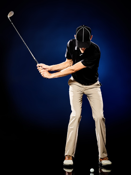man  golfer golfing isolated - Foto, Imagem