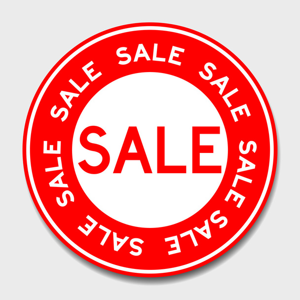 Red sale banner on white background - Vector, Image