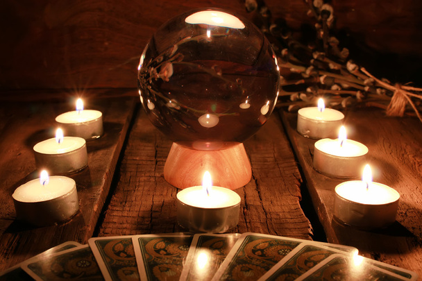 κερί κάρτες Ταρώ μαντεία - Φωτογραφία, εικόνα