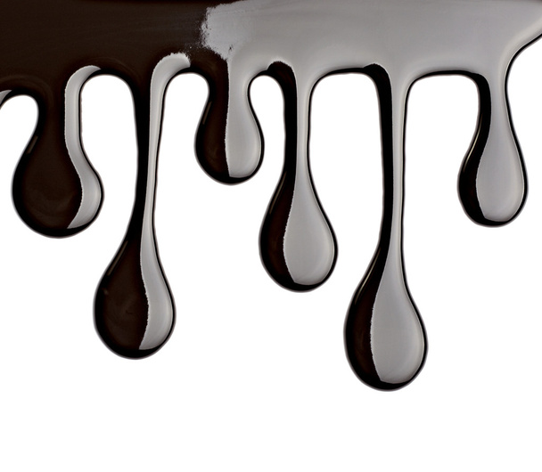 Chocolate syrup leaking stream sweet food - Photo, Image