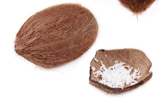ココナッツの殻、ココナッツ - 写真・画像