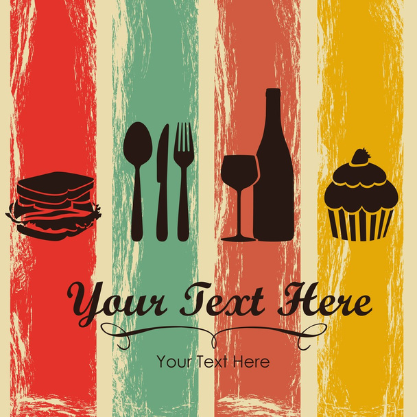 Cartão elegante para menu de restaurante
 - Vetor, Imagem