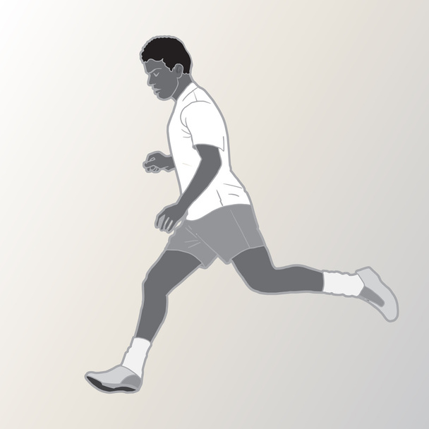 Runner. soccer football player. Runner. Vector illustration. Championship soccer image. Runner silhouette. Active people. Olympic Games. sport. Clip art soccer player. - Vector, Image
