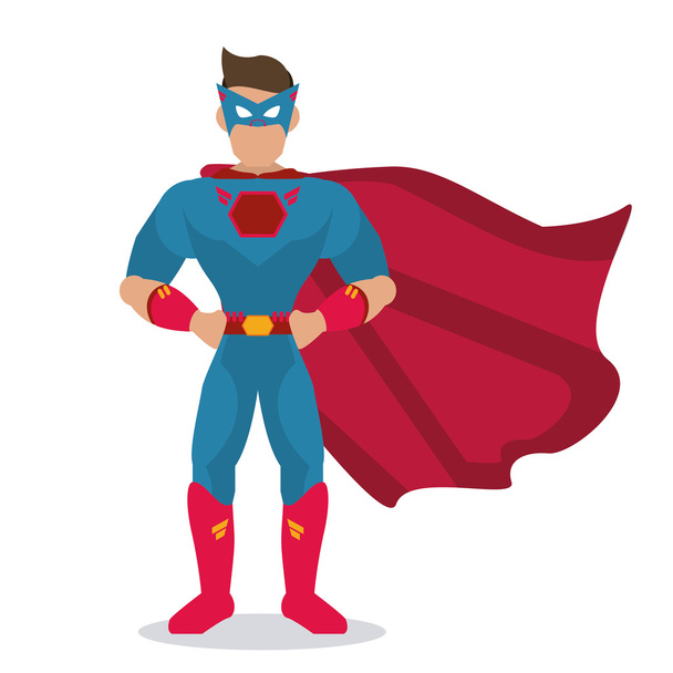 Superhero icon. Cartoon design. vector graphic - Vector, imagen