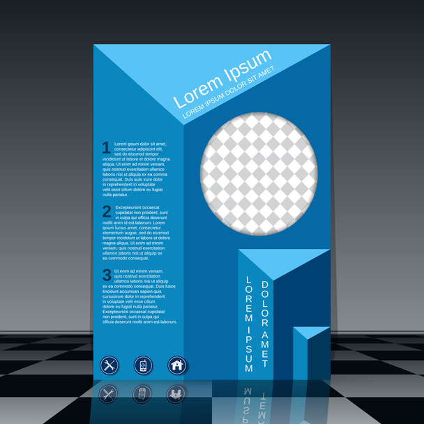 Modern professional flyer vector template - Vector, Image