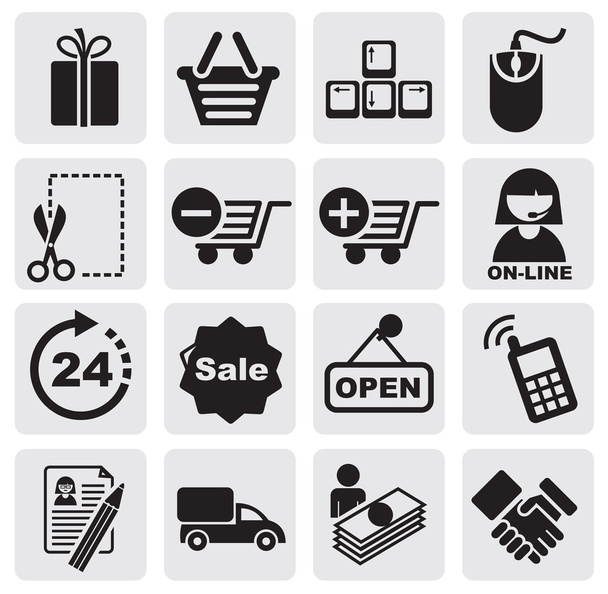 Shopping Icons - Vector, afbeelding