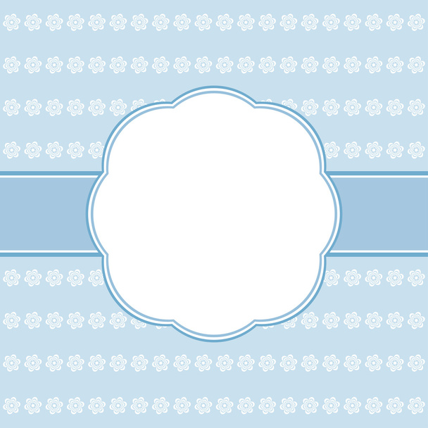 Blue vector card template. - Vektor, kép