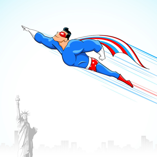 Super héroe americano
 - Vector, imagen