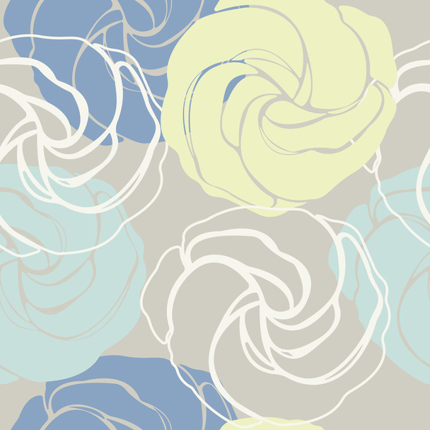 Abstract seamless pattern with cute roses - ベクター画像