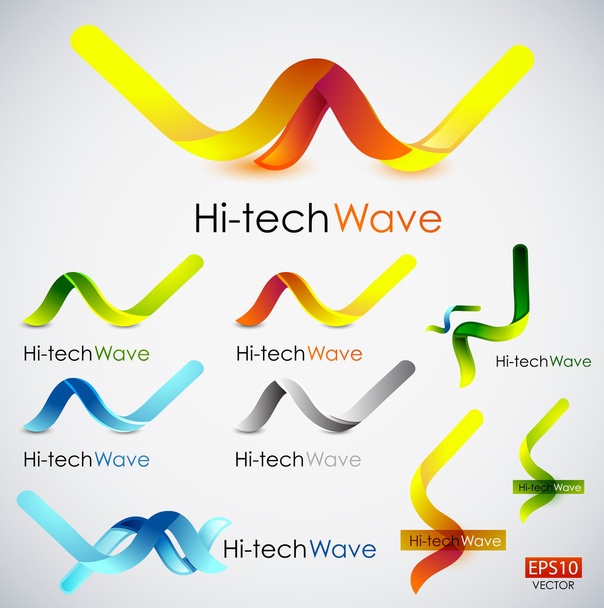 Abstract wave icons - Vector, Image