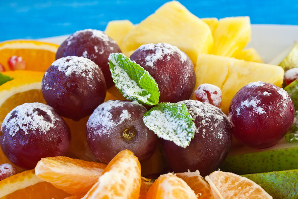 Colorful Fruits in powdered sugar - Photo, Image