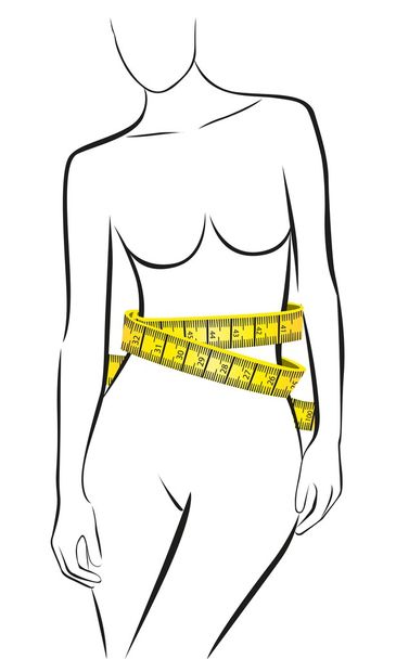 完璧な女性の身体の措置 - ベクター画像