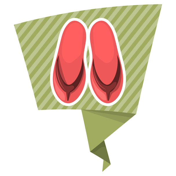 Zapatillas de playa icono colorido
 - Vector, Imagen