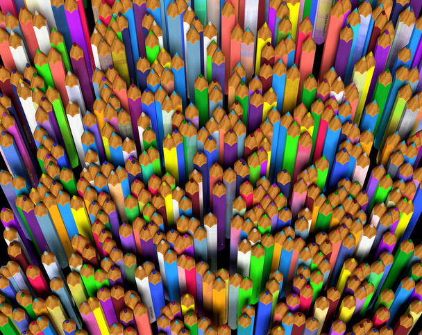 Grande grupo de lápis coloridos
. - Foto, Imagem