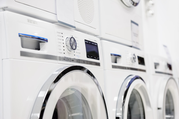 washing mashines in appliance store - Photo, Image