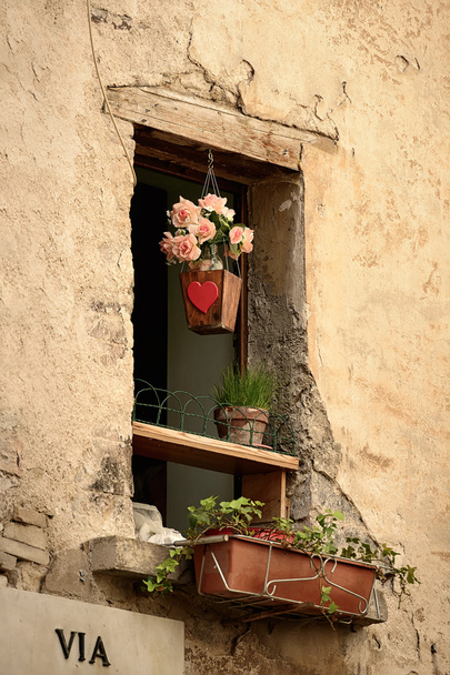 Окно с горшком для цветов
 - Фото, изображение