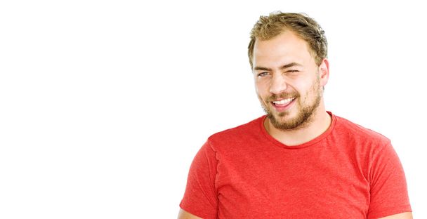 handsome bearded man with beaming smile - Photo, Image