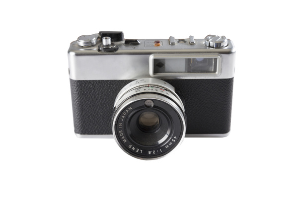 starý vintage kamera na bílém pozadí - Fotografie, Obrázek