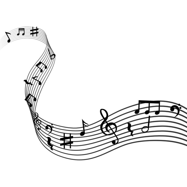 Music note icon. Sound design. Vector graphic - Vector, Image