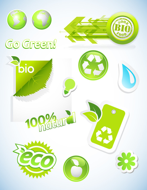 Set of ecology icons. - Vektor, kép