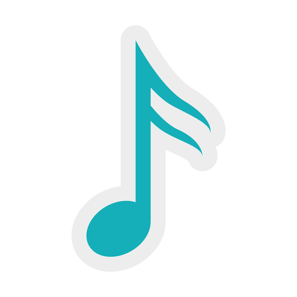 music note icon. Sound and music design. Vector graphic - Vector, Image