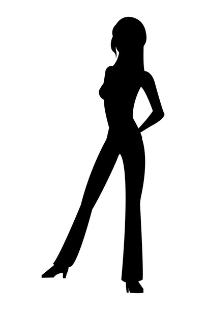 mujer de pie icono
 - Vector, imagen