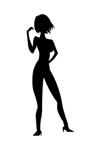 mujer de pie icono
 - Vector, imagen
