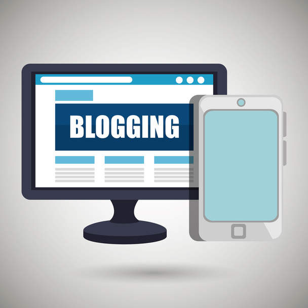 concetto di blogging - Vettoriali, immagini