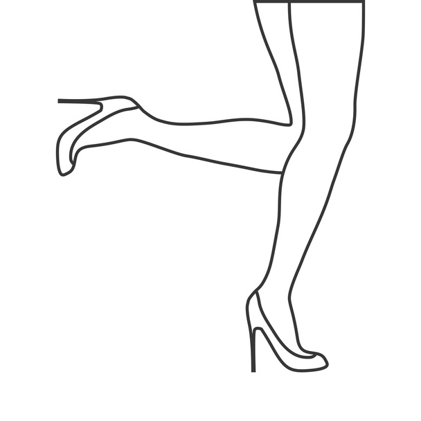 Γυναικεία πόδια εικονίδιο. Σχεδίαση του ανθρώπινου σώματος. Διανυσματικό γραφικό - Διάνυσμα, εικόνα