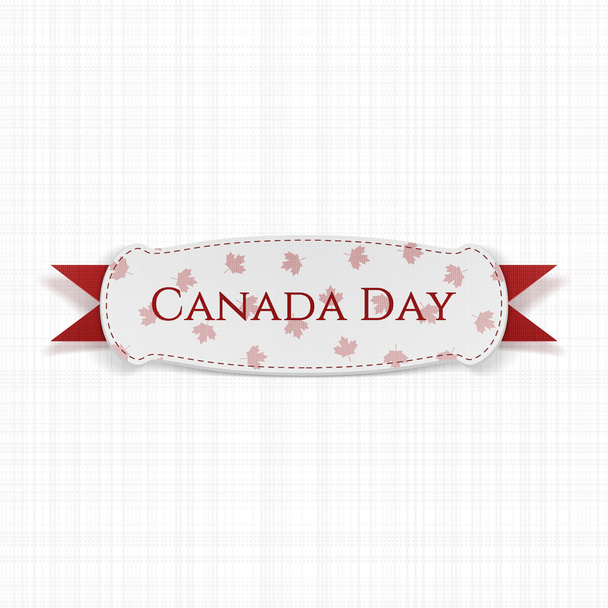 Canada Day greeting Label with Ribbon - Vecteur, image