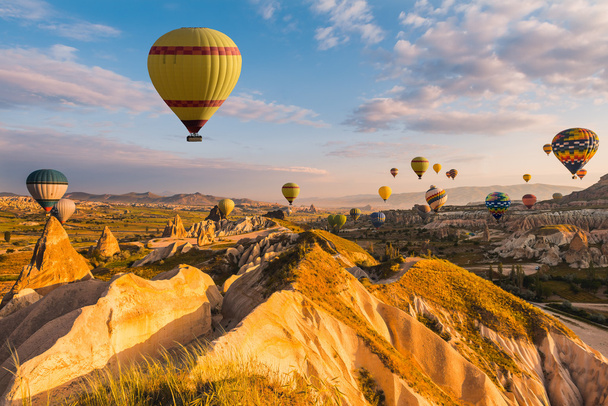 air balloon in Cappadocia, Turkey - Φωτογραφία, εικόνα