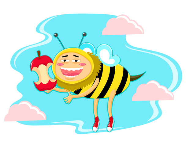 Funny honey bee - Vector, Image