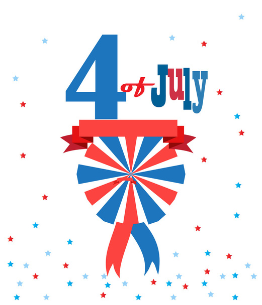 4 Temmuz Bağımsızlık günü tatil arka plan. Amerikan bayrağı rengi. Tatil Bağımsızlık günü için tasarım. Vektör çizim - Vektör, Görsel