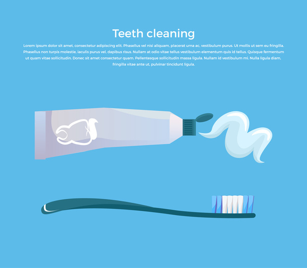 Teeth Cleaning Concept Design Banner - Vektor, obrázek