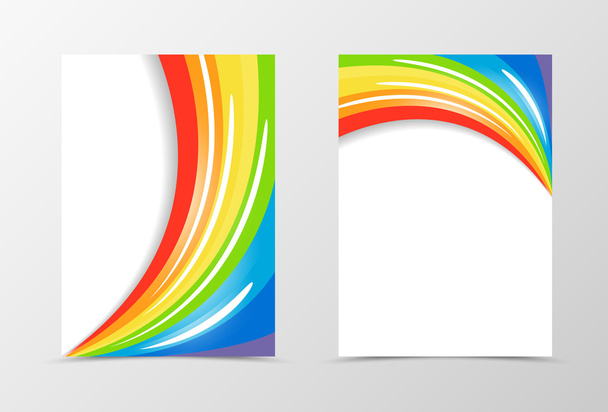 Rainbow flyer template design - Vector, Image