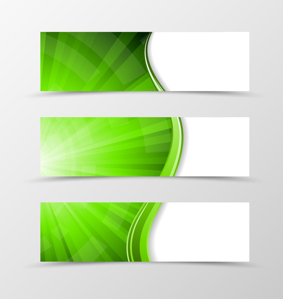 Set of banner wave design - Vector, Image