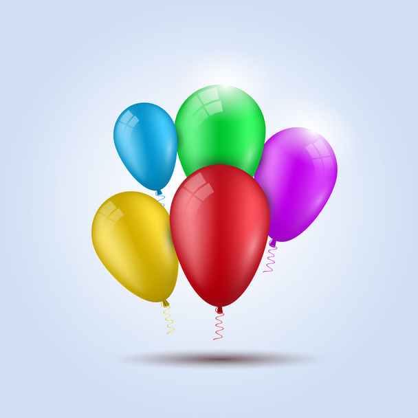 achtergrond met veelkleurige ballonnen - Vector, afbeelding