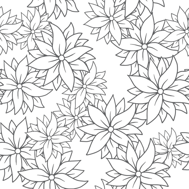Chrysanthemums on a white background, seamless pattern - Vektori, kuva