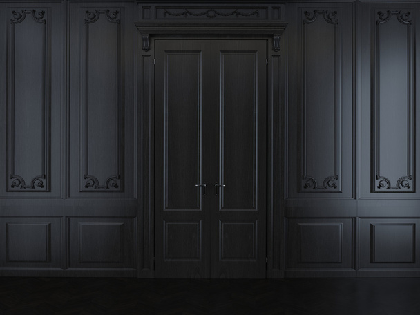 dark wooden interior - Valokuva, kuva