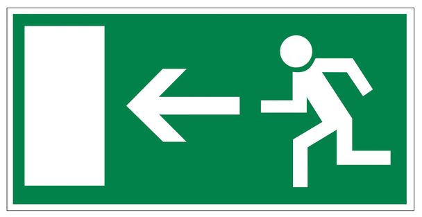 Rescue signs icon exit emergency exit figure door - Vector, Image