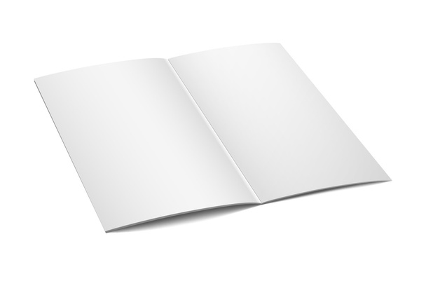 Revista en blanco vectorial extendida sobre fondo blanco
 - Vector, Imagen