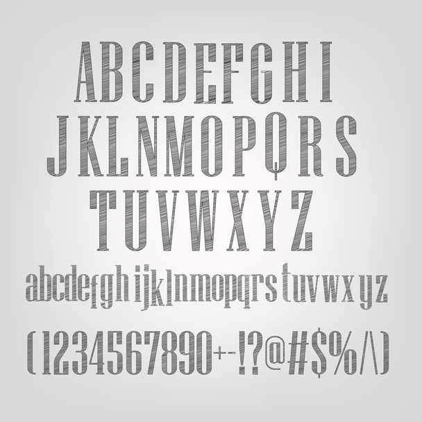 Vector alfabet ingesteld, geïsoleerd op een grijze achtergrond - Vector, afbeelding