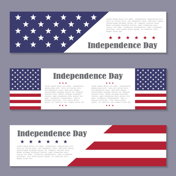 American independence day postcard, greeting card - Διάνυσμα, εικόνα